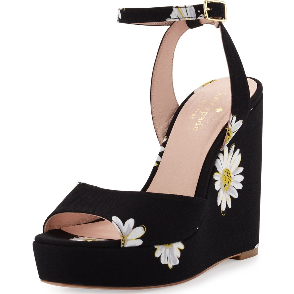 Kate Spade Dellie Daisy-Print Wedge Sandal
